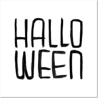 Simple Hallo Ween Typography, Halloween Posters and Art